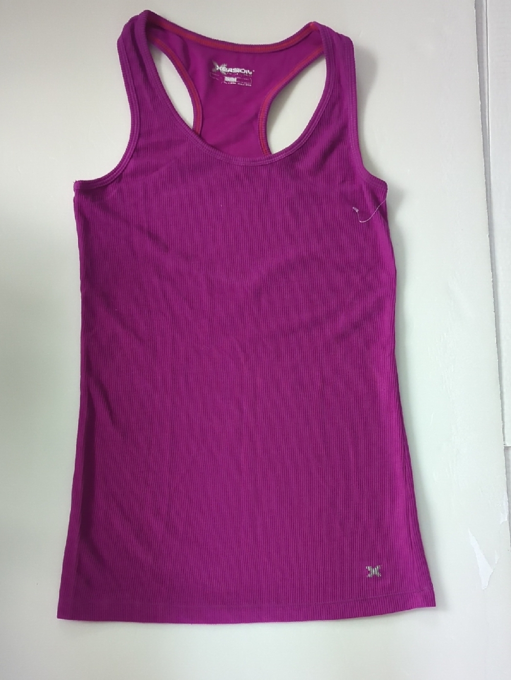 Xersion Fuchsia Ribbed Racerback Tank